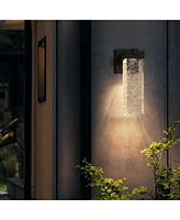 Outdoor waterproof transparent Led crystal wall lamp (2 packs) with Light sense