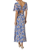 Astr the Label Women's Tie-Back Flutter-Sleeve Maxi Dress