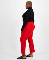 Jm Collection Plus & Petite Tummy Control Pull-On Slim-Leg Pants, Exclusively at Macy's