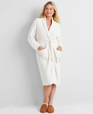 State of Day Women's Chenille Waffle-Knit Robe, Created for Macy's