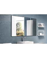 Streamdale Furniture 36x24 Inches Modern Bathroom Mirror With Aluminum Frame Vertical Or Horizontal Hanging