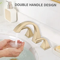 2-Handle Bathroom Sink Faucet With Drain