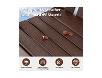 Hdpe Patio Chair with Armrest and Footrest for Indoor Outdoor