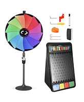 WinSpin 36" Dual Use Slots Prize Wheel 41x25" Prize Drop Game Board Party