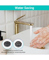 Aquaterior Single Handle Bathroom Vessel Sink Faucet Rv Lavatory Vanity Mixer Tap Gold