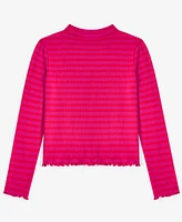 Epic Threads Girls Ribbed Striped Mock-Neck Top, Created for Macy's