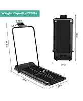 Yescom 1100W Folding Electric Treadmill Portable Power Motorized Machine Running Gym Fitness Black