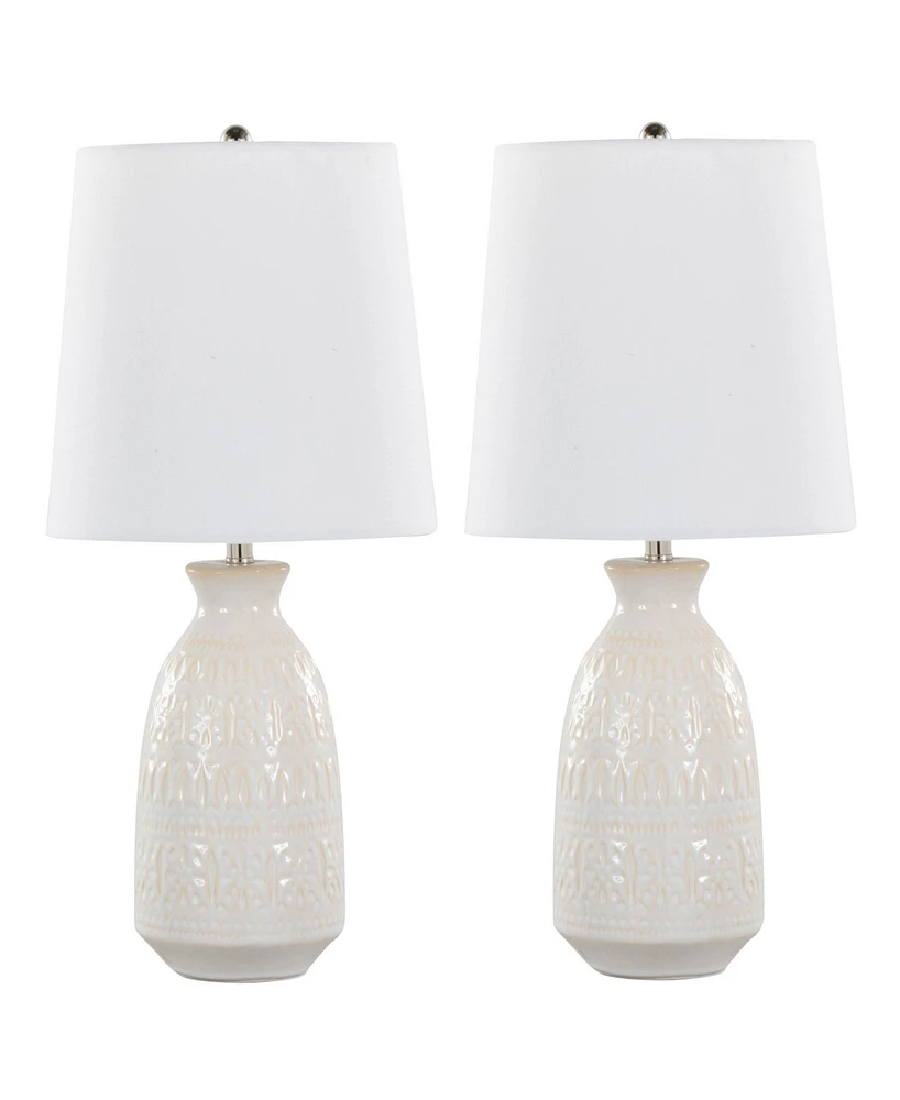 Lumisource Claudia 20" Contemporary Ceramic Accent - Set of 2 Lamp