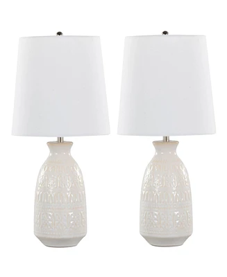 Lumisource Claudia 20" Contemporary Ceramic Accent - Set of 2 Lamp