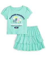 Epic Threads Toddler Girls Flower Market Top & Skirt, 2 Piece Set, Created for Macy's