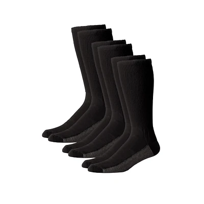 KingSize Men's Full Length Cushioned Crew Socks 3-Pack