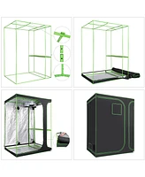 Yescom 60"x48"x80" 2in1 Grow Tent Reflective Mylar Hydroponic Plant Indoor