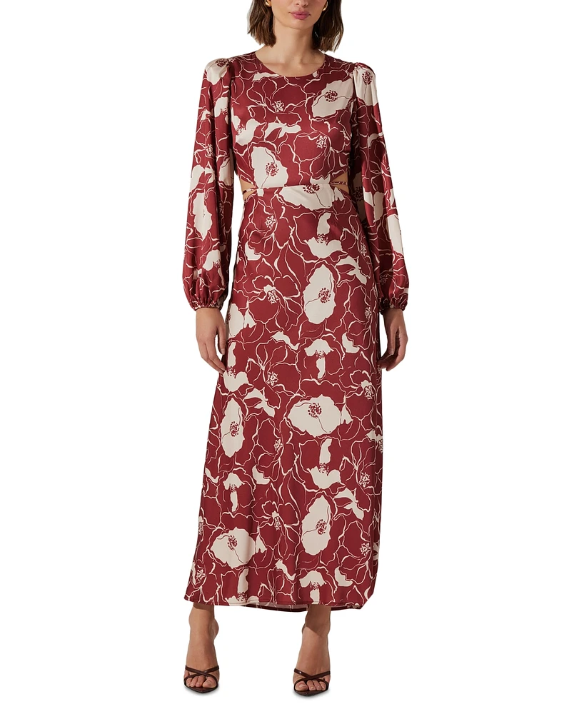 Astr the Label Women's Quinn Floral Long-Sleeve Maxi Dress