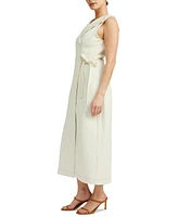 En Saison Women's Areli Tie-Waist Cotton Denim Midi Dress