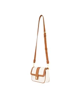 Tommy Bahama Solid Canvas Flap with Double leather strap