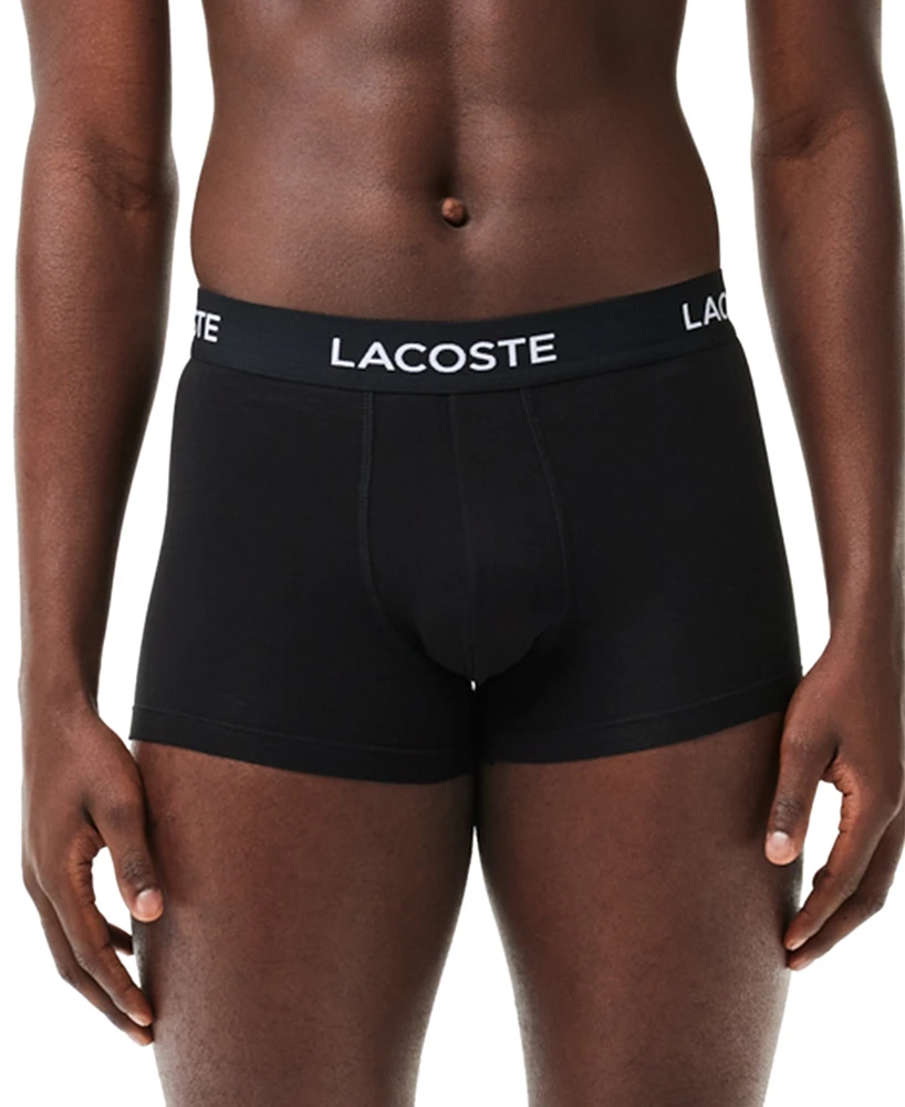 Lacoste Men's 5-Pack Regular-Fit Stretch Logo Band Trunk Underwear