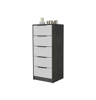 Fm Furniture Washington White 5 Drawer Dresser