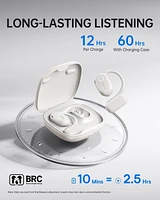 Baseus Open-Ear Headphones, Hi-Res Wireless Audio with Ldac, Rich Bass, 60H Play, Ai Clear Calls, Bluetooth 5.4, Earbuds - Bowie MF1 Black