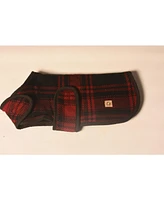 Chilly Dog Red Plaid Blanket Coat