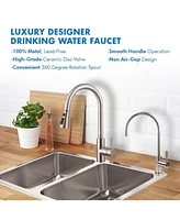 Apec Water Systems Apec Ceramic Disc Luxury Designer Reverse Osmosis Faucet - Brushed Nickel, Lead-Free