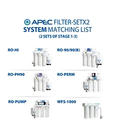 Apec Water Systems Apec Ro Replacement Filters Bundle of 2 Super Capacity Filter Set for all Under Counter Ultimate Reverse Osmosis Systems