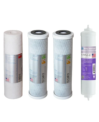 Apec Water Systems Apec Ro Replacement Filters Pre-filter Set for All Ultimate 90 Gpd Ph Ro Systems (Stages 1 - 3 and 6) - With 1/4"D Tubing