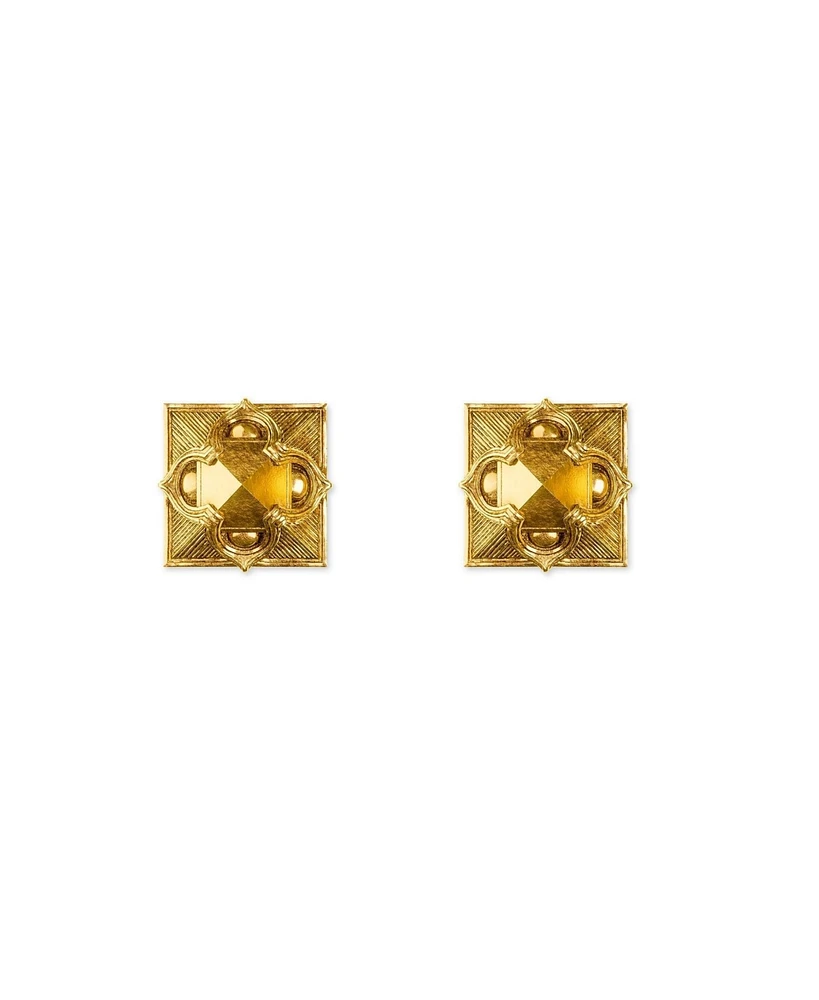 Astor & Orion Pyramid Studs Gold