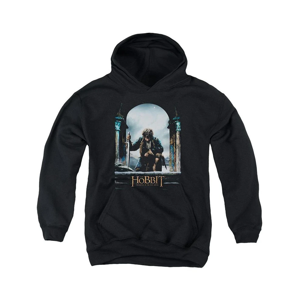 Hobbit Boys Youth Bilbo Poster Pull Over Hoodie / Hooded Sweatshirt