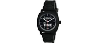 Tko Unisex "F#K the Time" Expression Watch with Black Rubber Band