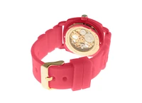 Tko Women's Mechanical Movement Skeleton Watch with Rubber Band