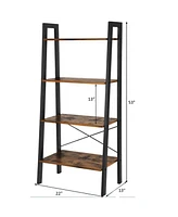 Streamdale Furniture Leon 5 Tier Modern Ladder Bookshelf Organizers