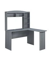 Streamdale Furniture Modern L-Shaped Desk With Hutch