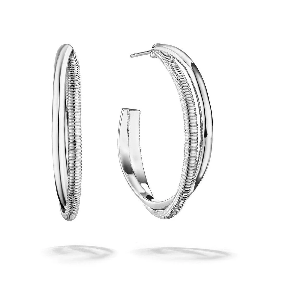 Judith Ripka Eternity Round Hoop Earrings