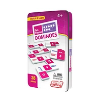 Junior Learning Ten Frame and First Words Dominoes Game Set - 56 Dominoes