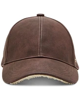 Steve Madden Women's Brix Distressed Faux-Leather Baseball Cap