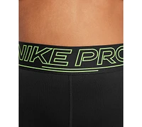 Nike Big Girls' Pro Dri-fit Logo-Waistband 3" Shorts