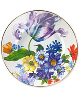 Mackenzie-Childs White Flower Market Dinner Plate