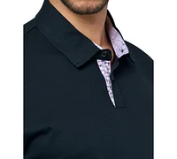 Brooklyn Brigade Men's Slim-Fit Wrinkle-Free Solid Mercerized Cotton Polo Shirt