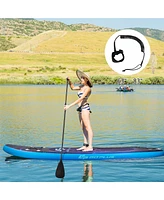 Costway Inflatable Stand Up Paddle Board Surfboard W/Bag Aluminum Paddle