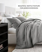 ienjoy Home Waffle Textured 2-Piece Comforter Set, Twin/Twin Xl