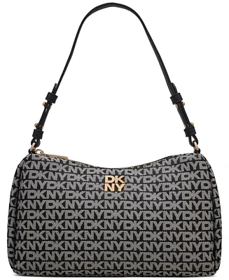 Dkny Remy Top Zip Small Monogram Shoulder Bag