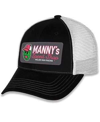 Checkered Flag Sports Men's Black/White Ross Chastain Manny's Speed Shop Adjustable Hat