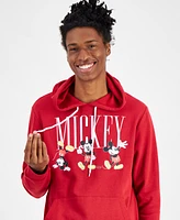 Hybrid Men's Mickey Mouse Three Mickeys Regular-Fit Printed Fleece Hoodie