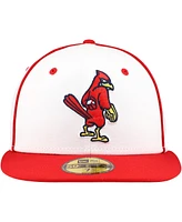 New Era Men's White/Red Memphis Redbirds Authentic Collection 59FIFTY Fitted Hat