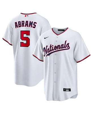 Nike Big Boys and Girls Cj Abrams White Washington Nationals Home Replica Player Jersey