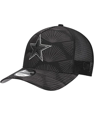 New Era Men's Black Dallas Cowboys Agave Trucker 9FORTY Adjustable Hat