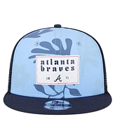 New Era Men's Navy Atlanta Braves Bikini Bottom Trucker 9FIFTY Snapback Hat