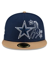 New Era Men's Navy/Tan Dallas Cowboys Western 59FIFTY Fitted Hat