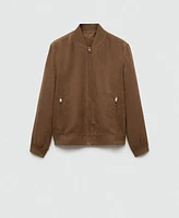 Mango Men's Suede-Effect Bomber Jacket