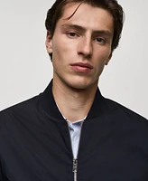 Mango Men's Zip Detail Bomber Jacket